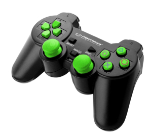 Gamepad kontroler Esperanza TROOPER EGG107G (PC  PS3; kolor czarno-zielony)