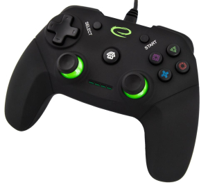 Gamepad Esperanza Vanquisher EGG110K (PC  PS3; kolor czarny  kolor zielony)