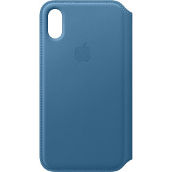 Apple iPhone XS Leather Folio szary błękit (MRX02ZM/A)'