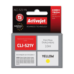 Tusz Activejet ACC-521YN (zamiennik Canon CLI-521Y; Supreme; 10 ml; żółty)'