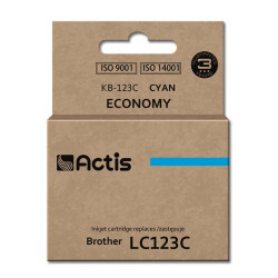 Tusz ACTIS KB-123C (zamiennik Brother LC123C/LC121C; Standard; 10 ml; niebieski)'