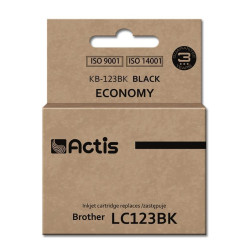 Tusz ACTIS KB-123Bk (zamiennik Brother LC123BK/LC121BK; Standard; 15 ml; czarny)'