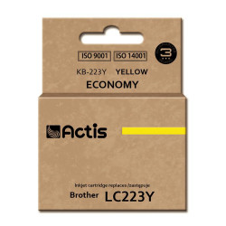 Tusz ACTIS KB-223Y (zamiennik Brother LC223Y; Standard; 10 ml; żółty)'