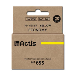 Tusz ACTIS KH-655YR (zamiennik HP 655 CZ112AE; Standard; 12 ml; żółty)'