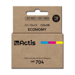 Tusz ACTIS KH-704CR (zamiennik HP 704 CN693AE; Standard; 9 ml; kolor)'