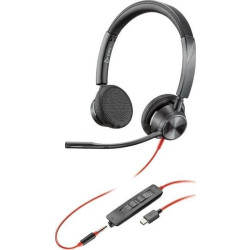 Słuchawki - Słuchawki przewodowe Poly Blackwire 3325-M USB-C - 214017-01'