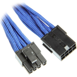 BitFenix 6+2-Pin PCIe przedłużacz 45cm - sleeved - niebiesko czarny'