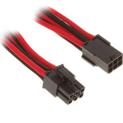BitFenix 6-Pin PCIe przedłużacz 45cm - sleeved - czarno czerwony'