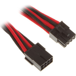 BitFenix 8-Pin PCIe przedłużacz 45cm - sleeved - czarno czerwono czarny'
