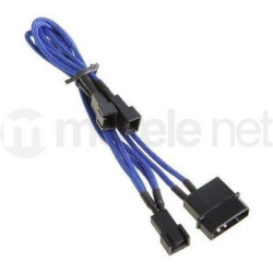 BitFenix adapter Molex do 3x 3-Pin 5V 20cm - niebiesko czarny'
