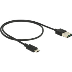 Delock micro USB 1.0m czarny'
