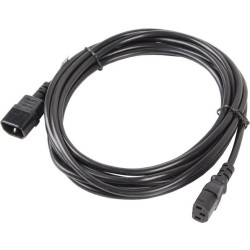 Kabel Lanberg CA-C13E-11CC-0050-BK (C14 / IEC C14 / IEC 320 C14 M - C13 F; 5m; kolor czarny)'