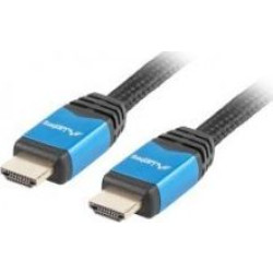 Kabel Lanberg Premium CA-HDMI-20CU-0018-BL (HDMI M - HDMI M; 1 8m; kolor czarny)'