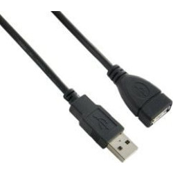 Kabel Lanberg  CA-USBE-10CC-0030-BK (USB 2.0 Męski - USB 2.0 Żeński; 3m; czarny)'