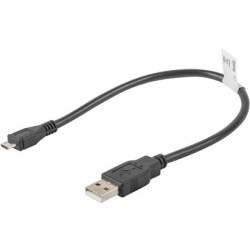 Lanberg micro USB 0.3m czarny'