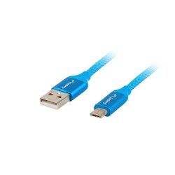 Lanberg Premium micro USB 1.8m niebieski'