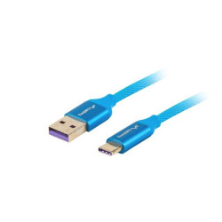 Lanberg Premium USB-C 0.5m niebieski'