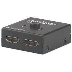 Manhattan 207850 Przełącznik HDMI 2-portowy, dwukierunkowy 2x1 lub 1x2, 4K, 30Hz'