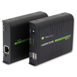 Techly 028214 KVM Extender HDMI+USB po skrętce Cat5e/Cat6, do 120m'