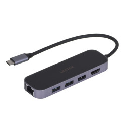 Unitek Hub USB-C 3.1 RJ-45 3xUSB-A HDMI 4K PD100W'