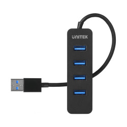Unitek Hub USB-A, 4 porty USB 3.1, aktywny, 10 W'