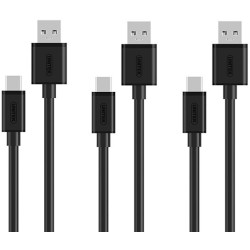 Unitek micro USB 3x 0.3m czarne'