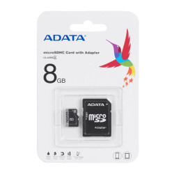 Karta ADATA AUSDH8GCL4-RA1 (8GB; Class 4; Adapter  Karta pamięci)'