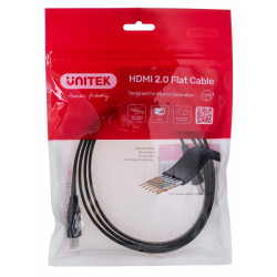 Unitek Kabel High Speed HDMI 2.0 4K płaski 1.5m'