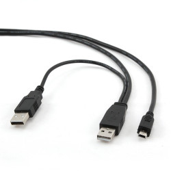 Gembird mini USB 0.9m czarny'