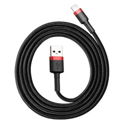 Kabel Baseus CALKLF-C19 (Lightning M - USB 2.0 M; 2m; kolor czarno-czerwony)'