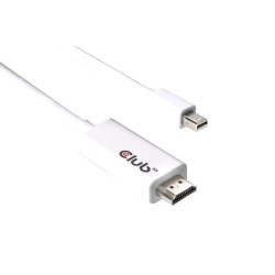Kabel Club 3D CAC-1173 MINI DISPLAY PORT 1.2 CABLE MALE TO HDMI 2.0 MALE 4K 60HZ UHD/ 3D ACTIVE ADAPTER 3METERS /9.84FT'