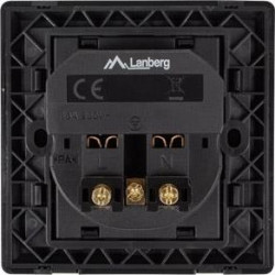 Gniazdo podtynkowe Lanberg AC-WS01-USB2-E-B'