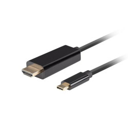 LANBERG KABEL USB-C(M)->HDMI(M) 1M 4K 60HZ CZARNY CA-CMHD-10CU-0010-BK'