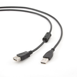 Kabel GEMBIRD CCP-USB2-AMAF-6 (USB 2.0 typu A F - USB 2.0 typu B M; 1 8m; kolor czarny)'