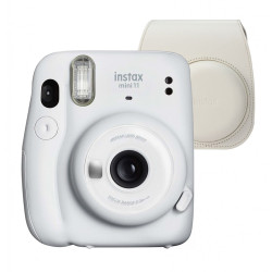 Aparat fotograficzny - Fujifilm Instax Mini 11 biały + case (SMALL SET)'
