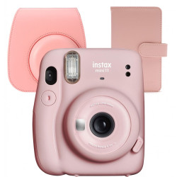 Aparat fotograficzny - Fujifilm Instax Mini 11 różowy + album + case (BIG SET)'