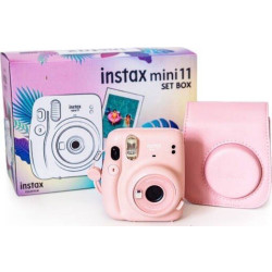 Aparat fotograficzny - Fujifilm Instax Mini 11 różowy + case (SMALL SET)'