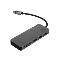 GREEN CELL HUB USB-C ADAPTER GC CONNECT 7W1 (3XUSB 3.1  HDMI 4K 60HZ  USB-C PD 85W  MICROSD/SD)'