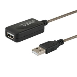 Kabel SAVIO cl-76 (USB 2.0 typu A M - USB 2.0 typu A F; 5m; kolor czarny)'
