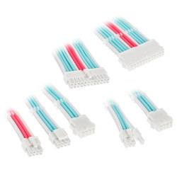 Kolink Core Adept Braided Cable Extension Kit - Brilliant White/Neon Blue/Pure Pink'