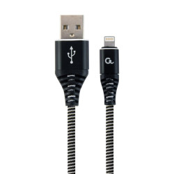 GEMBIRD PREMIUM KABEL USB-C 2.0 (AM/CM) METALOWE WTYKI  OPLOT NYLONOWY 1M  CZARNY'