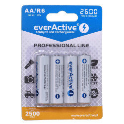 Zestaw akumulatorków everActive Professional line EVHRL6-2600 (2600mAh ; Ni-MH)'