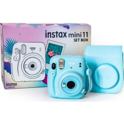 Aparat fotograficzny - Fujifilm Instax Mini 11 niebieski + case (SMALL SET)'