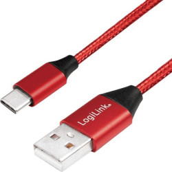 LogiLink USB-C 1.0m czerwony'