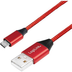 LogiLink micro USB 0.3m czerwony'