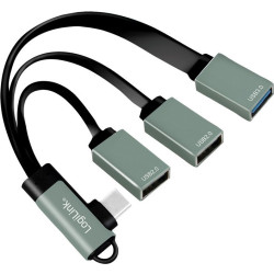 LogiLink 3-portowy USB-C kątowy'