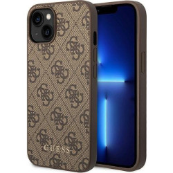 Guess 4G Metal Gold Logo iPhone 14 Plus brązowy'