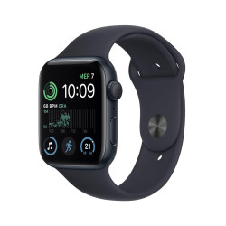 Apple Watch SE2 GPS 44mm Midnight Aluminium Case with Midnight Sport Band'