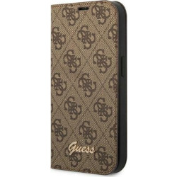 Guess 4G Metal Camera Outline Booktype Case - Etui iPhone 14 Pro (brązowy)'