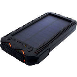 PowerNeed 12000mAh z panelem solarnym 1W czarno-pomarańczowy'